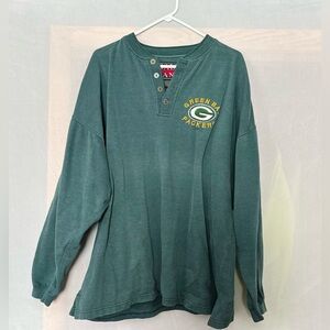 Vintage Green Bay Packers Crew with V-Button Up